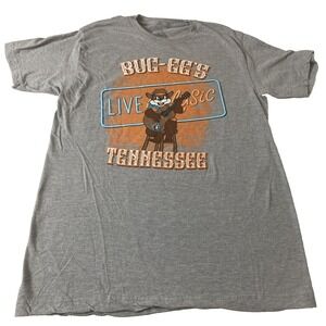 Buc-ees T-Shirt Size Medium Gray Tennessee Live Music short sleeve tee